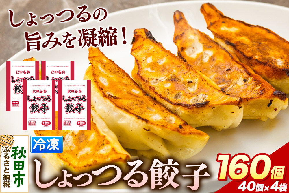 秋田名物 しょっつる餃子 40個入×4袋 秋田のしょっつるを使用 秋田県 秋田市 冷凍発送 生ぎょうざ [ぎょうざ チルド しょっつる 生餃子]