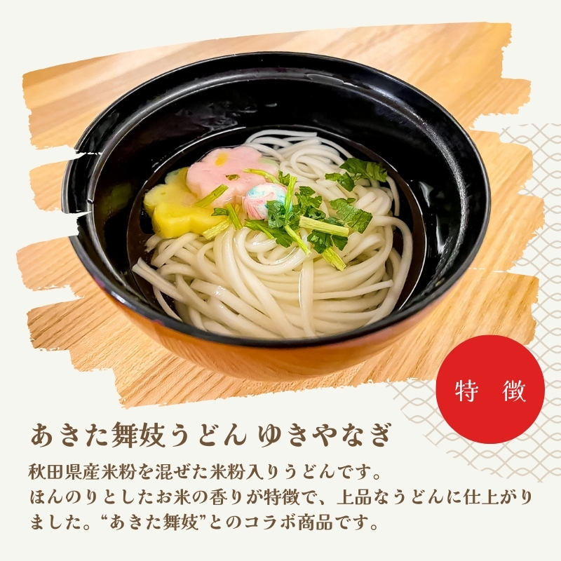 うどん あきた舞妓うどん ゆきやなぎ 100g(約1人前)×25束 麺 乾麺 鍋 冷たい 温かい ざるうどん 鍋の締め 米粉