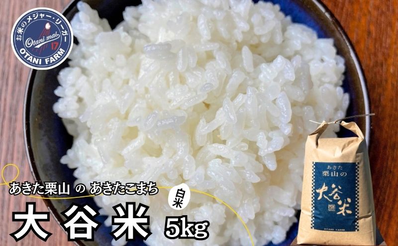 新米 精米 令和6年産 あきた栗山 大谷米 あきたこまち 5kg 秋田県産 あきたこまち オータニファーム