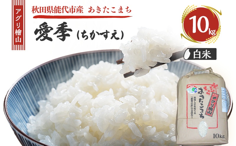 令和7年産 新米 アグリ檜山米 愛季(ちかすえ) 白米 10kg  あきたこまち  精米 お米 おこめ こめ コメ ごはん ご飯 大粒 令和7年  秋田 秋田県 能代市