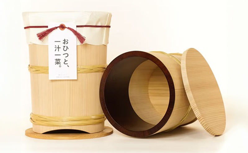 みそ櫃（味噌仕込み用木桶）出来高3kg用 キッチン用品 調味料入れ 保存容器 ご飯 みそ 木製 杉 かわいい おしゃれ おひつ 木のぬくもり 丁寧な暮らし キッチンツール