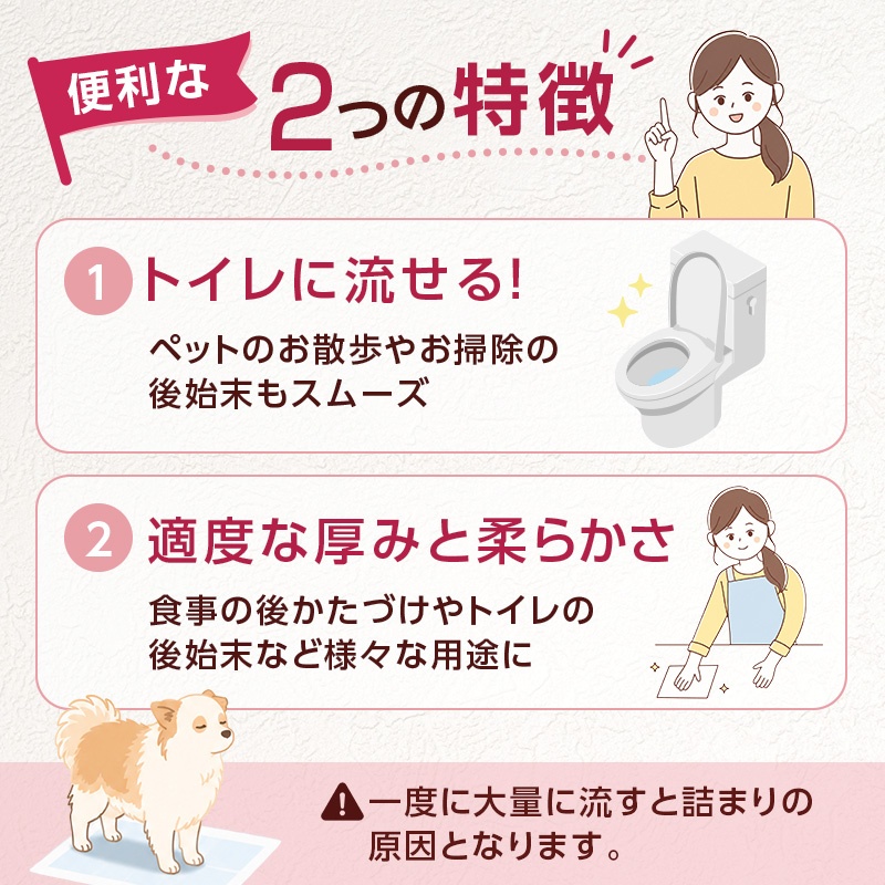 能代製紙 ペット用ティッシュ 1000枚 ×4パック　4000枚 国産 日本製 日用品 消耗品 紙 ペット 犬 猫 お散歩トイレに流せる 漂白剤不使用 再生紙 リサイクル エコ コスパ