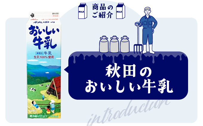 【定期便2ヶ月】秋田のおいしい牛乳1000ml 6本セット　90P7804