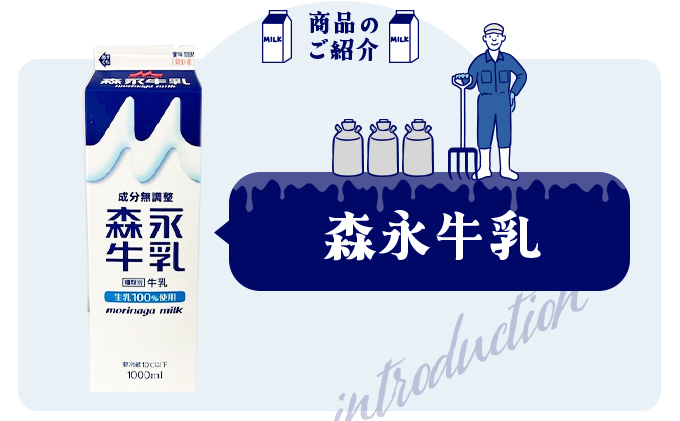 【定期便3ヶ月】森永1000mlと秋田のおいしい牛乳1000ml 6本セット（各3本） 135P7803