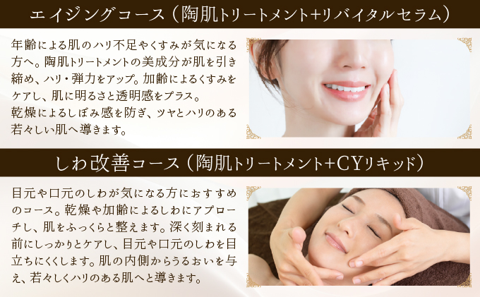 しわ改善コース（陶肌トリートメント＋CYリキッド）　275P8402