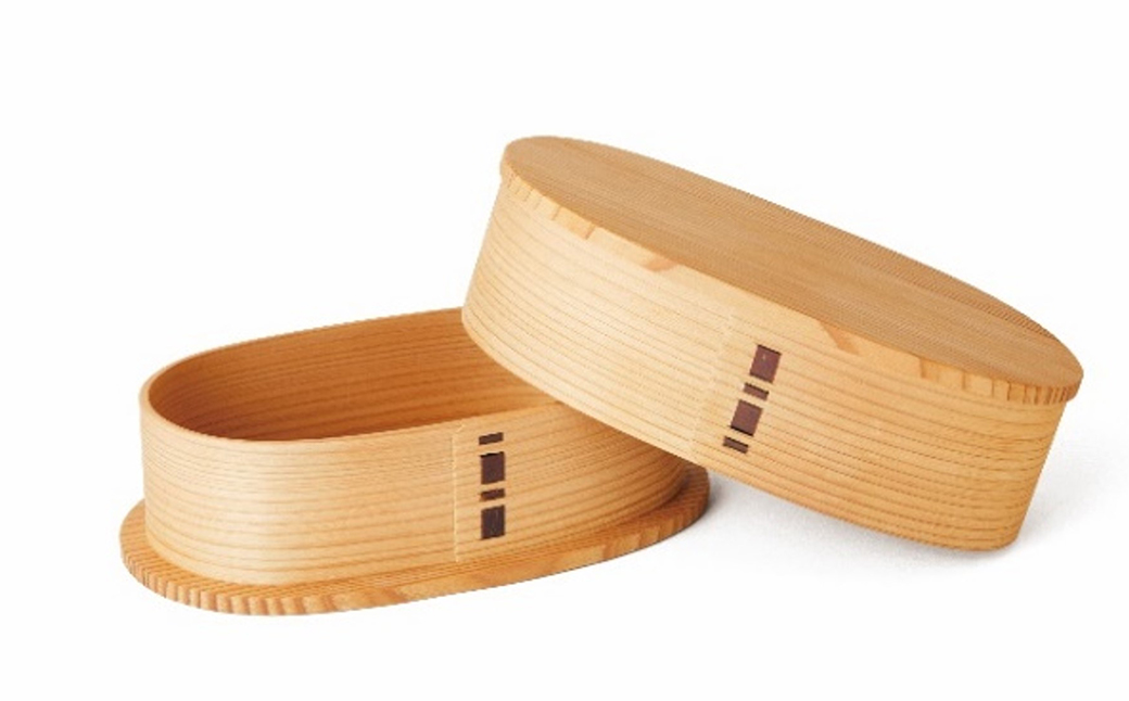 【大館曲げわっぱ】小判弁当（大）セット　【245P6003】