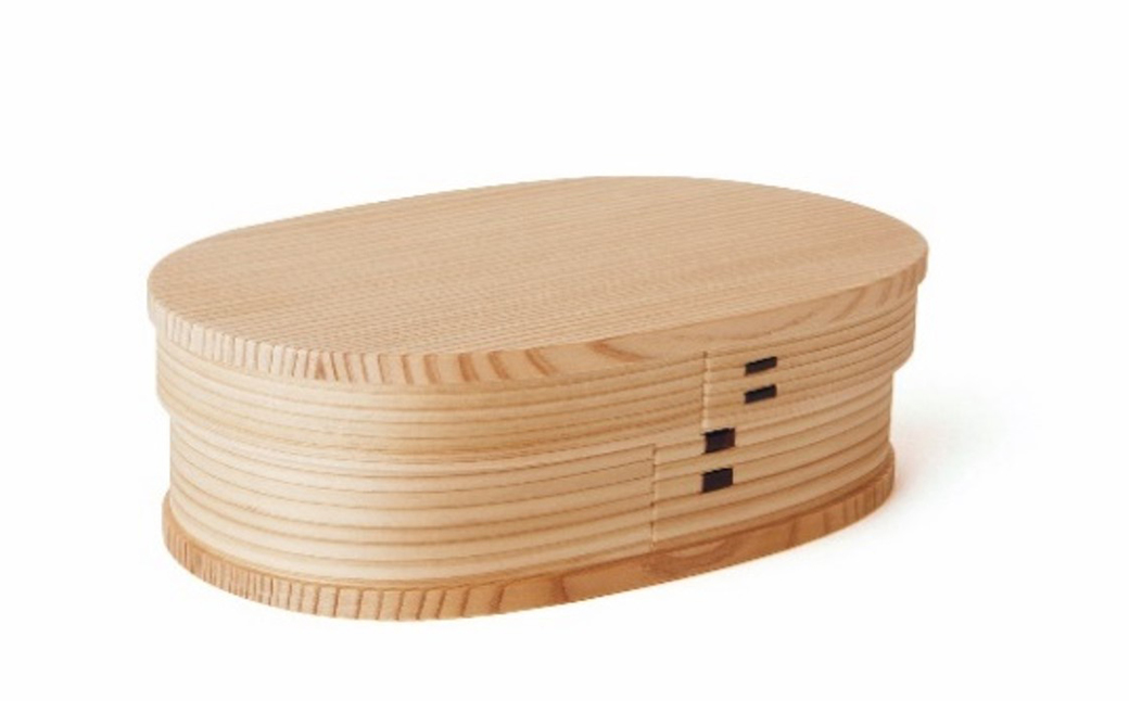 【大館曲げわっぱ】小判弁当（中）セット　【225P6017】