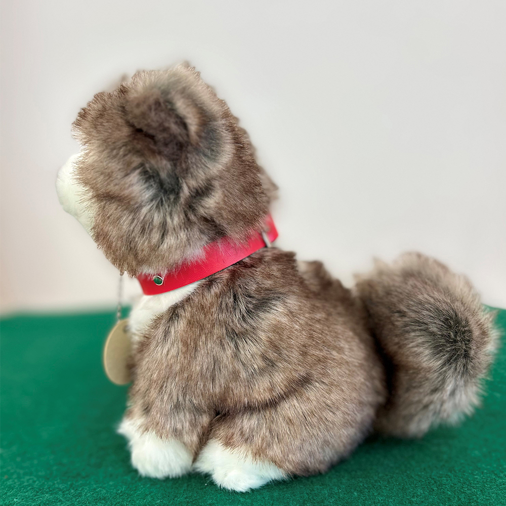 ＜よちよちあきた＞秋田犬虎毛ぬいぐるみ　座り　Ｓサイズ　【45P7315】