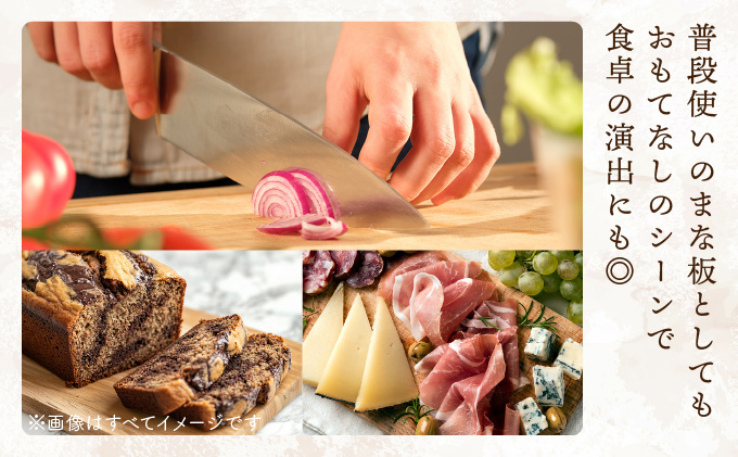 樺の小さなカッティングボード無垢材バターナイフ（右利き用）のセット（赤身と白太使い・ハンドル有）　60P7323