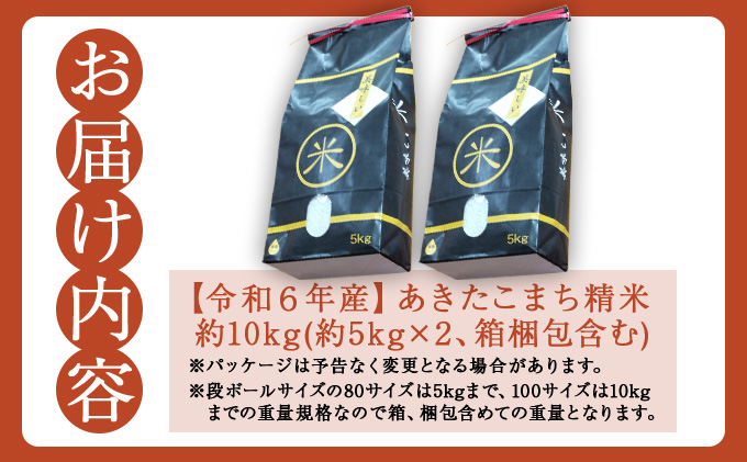 【令和6年産】渡辺農園の「あきたこまち」精米10kg（5kg×2袋）　170P9001