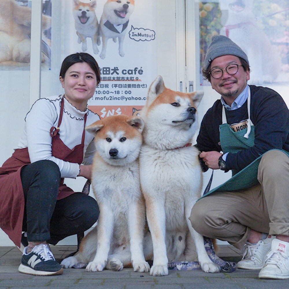 《旧大館市地区対象》【手ぶらでOK！タクシー周遊】 料亭のきりたんぽ鍋と秋田犬モフモフふるさと体験〈大館の魅力を満喫！2時間コース〉（2名分） 【425P8401】