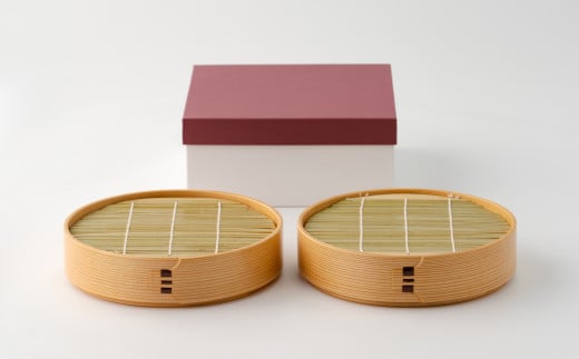 【大館曲げわっぱ】ざるセイロ　2枚組 【配送日指定不可】　410P6002