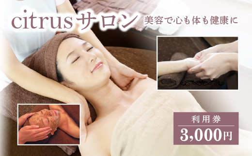 citrusサロン　利用券　3000円　【50P8415】