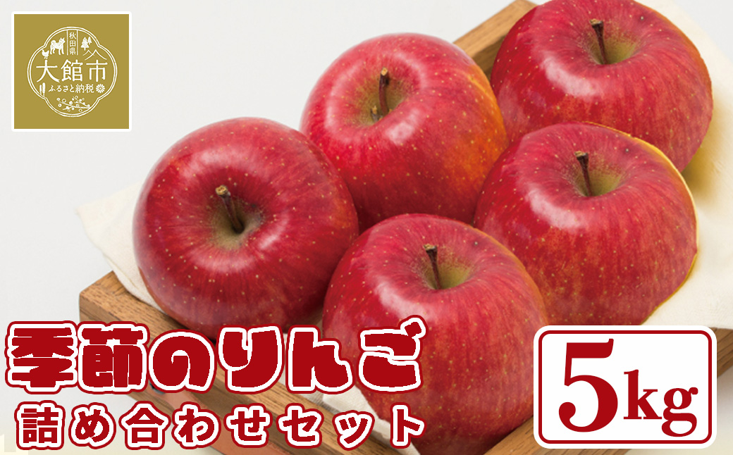 【数量限定・期間限定】65P3404　陽気な母さんの季節のりんご詰め合わせセット　5kg