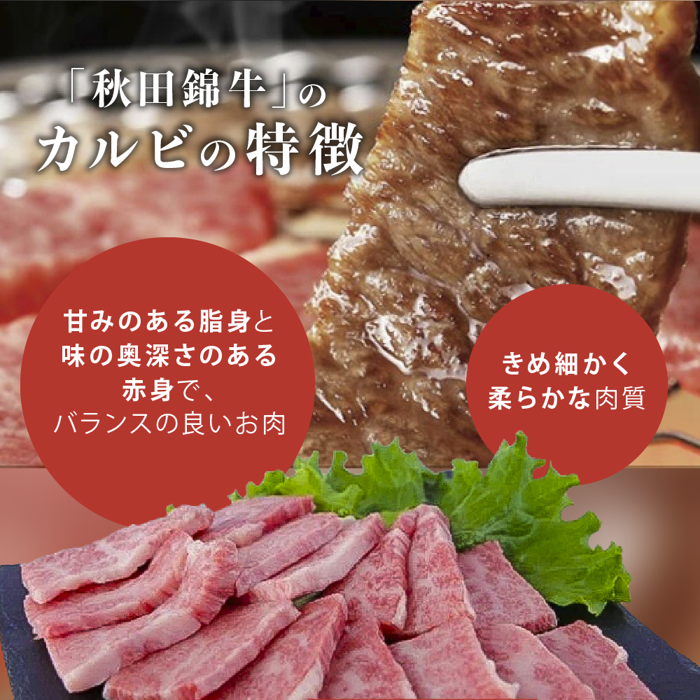 秋田産黒毛和牛「秋田錦牛」特上カルビ 約600g＋自家製焼肉のたれ2本セット【男鹿市 福島肉店】