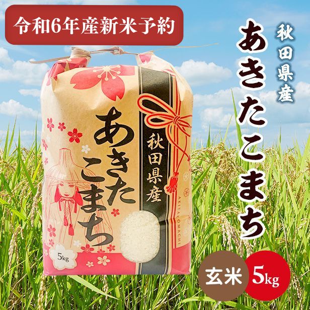 【新米予約】令和6年産 秋田県産あきたこまち 5kg(玄米) 9月下旬順次発送