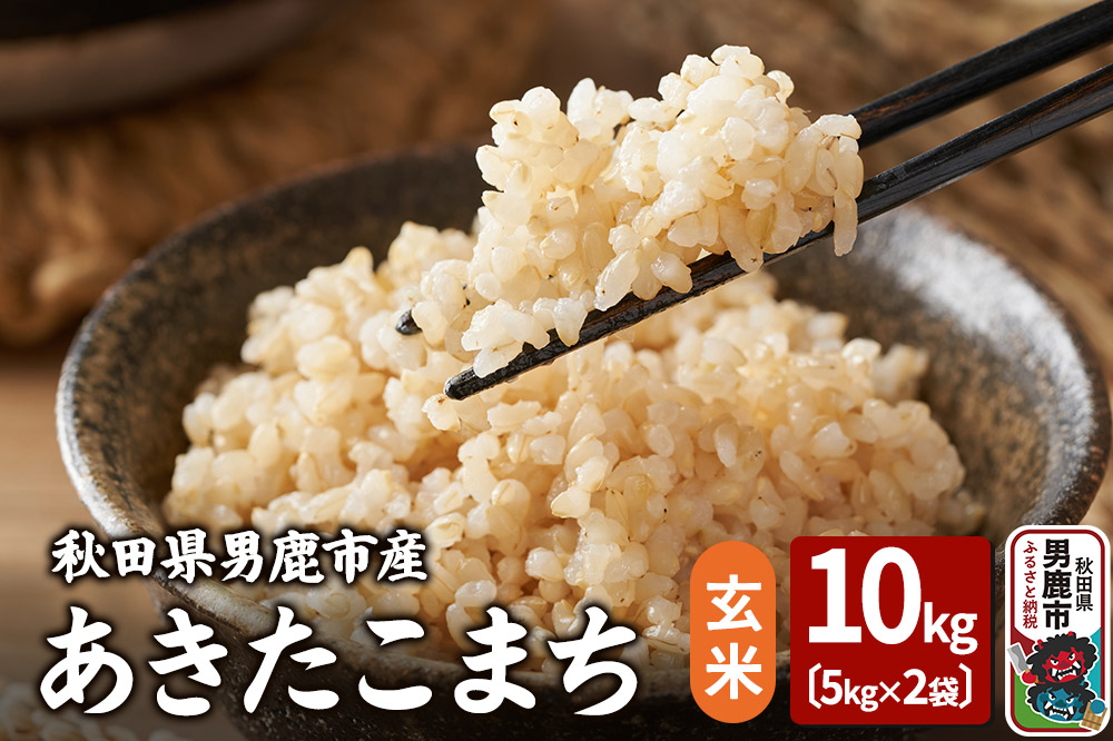令和7年産 あきたこまち 玄米 10kg（5kg×2袋）吉運商店 秋田県 男鹿市 お米 お弁当 おにぎり