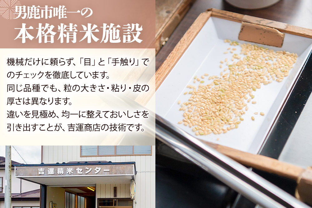 【定期便7ヶ月】 あきたこまち ＜令和8年産 新米受付＞ 『米屋のこだわり米』 白米 20kg（5kg×4袋） 吉運商店 [新米 先行受付 米 こめ コメ 白米 あきたこまち 秋田県 男鹿市 5kg]