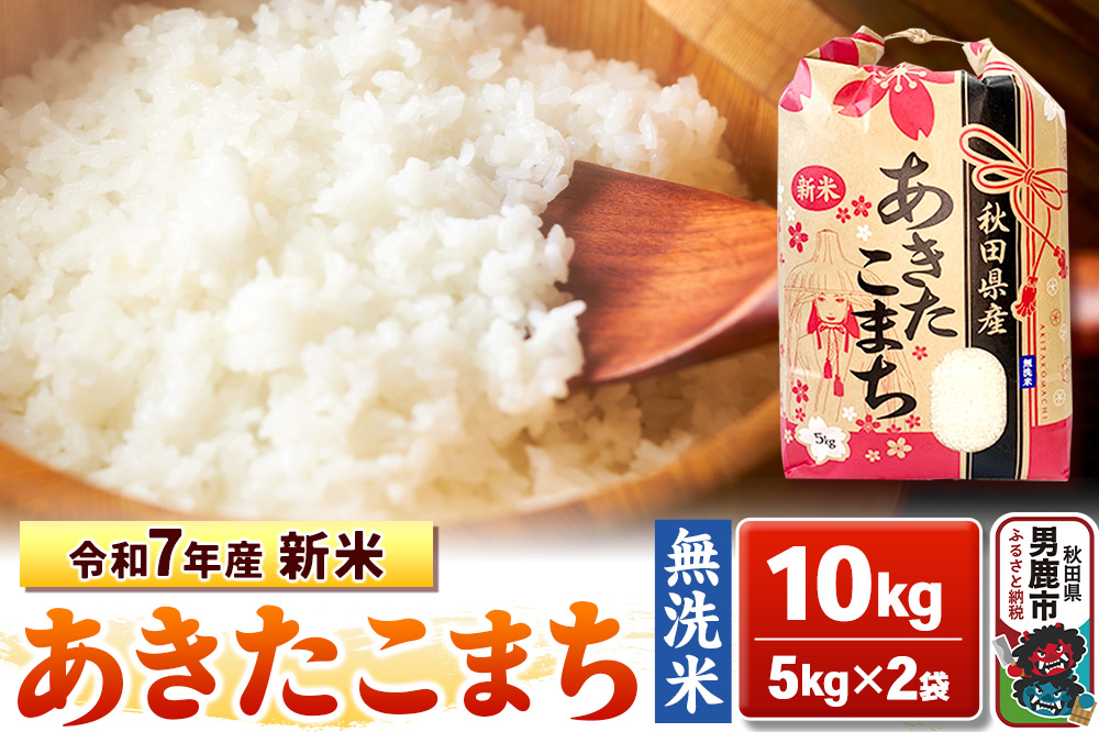令和7年産 新米【無洗米】秋田県産 あきたこまち 10kg 秋田県 男鹿市 こまちライン