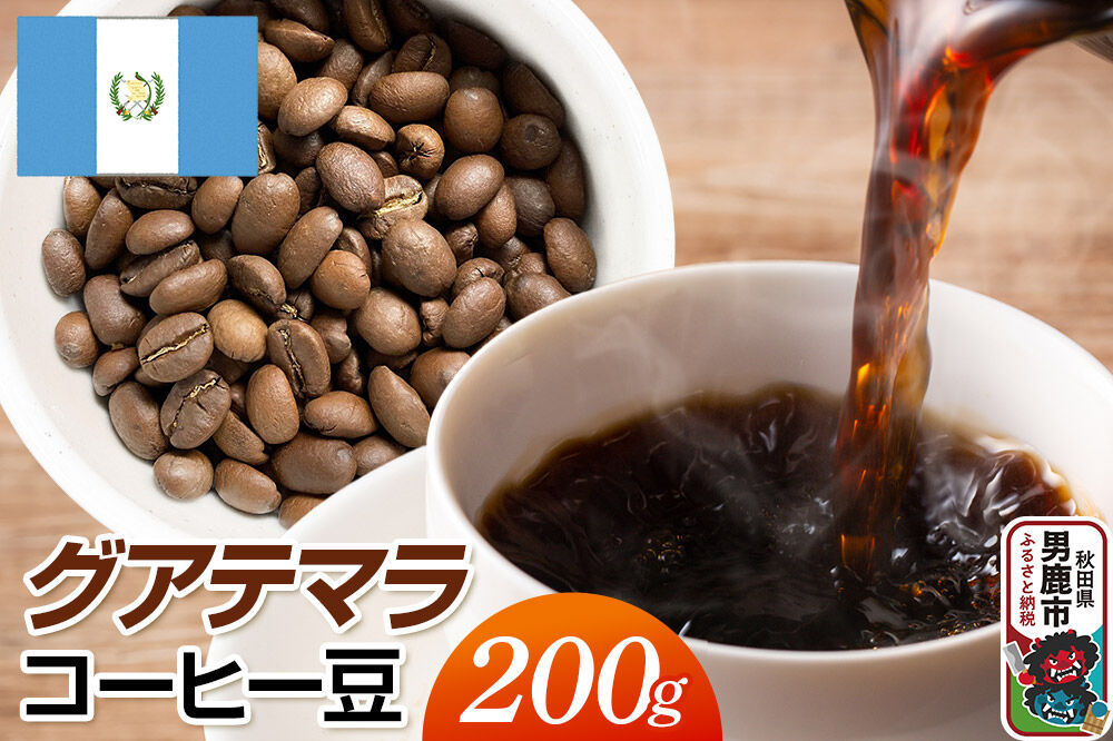 グアテマラコーヒー豆 200g コーヒー豆 秋田県 男鹿市 クロネコゆうパケット [コーヒー 豆 グアテマラ 産 人気 深いコク すっきり 爽やかな後味 上質なコーヒー豆 丁寧な焙煎 こだわりの風味 秋田県 男鹿市]
