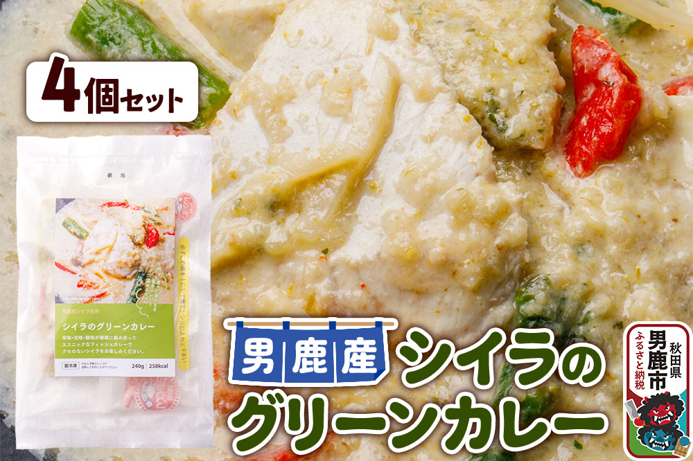シイラ 男鹿産 シイラのグリーンカレー 4個セット