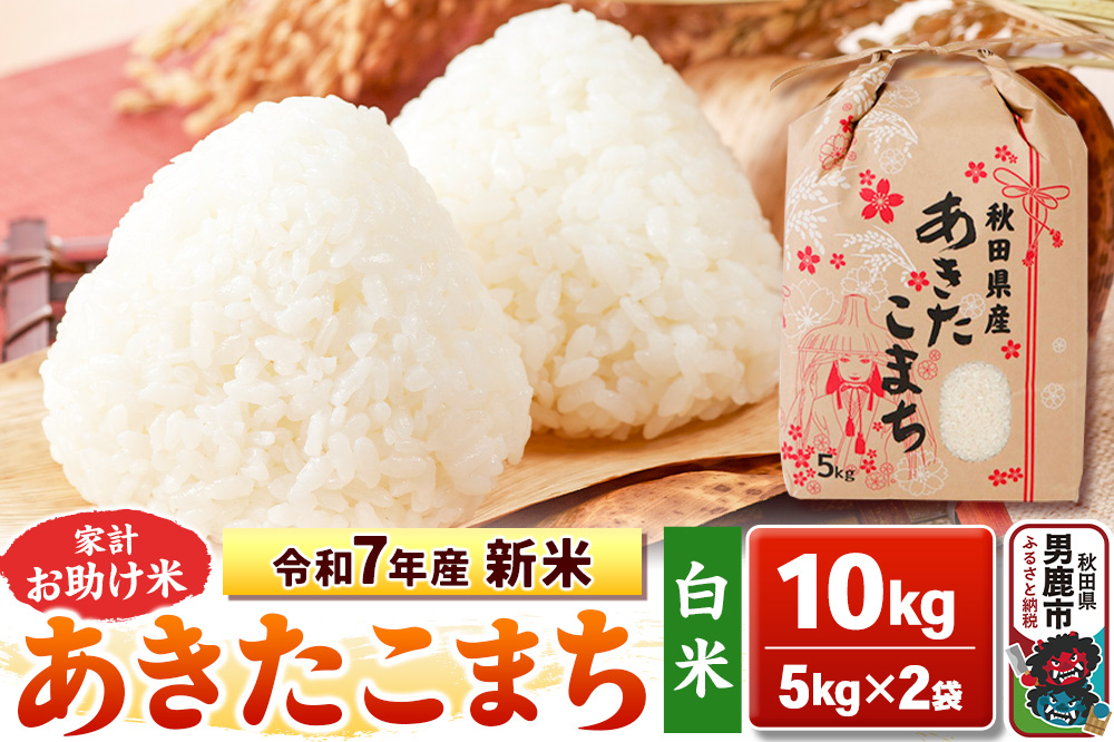 令和7年産 新米【白米】家計お助け米 あきたこまち 10kg 秋田県 男鹿市 こまちライン