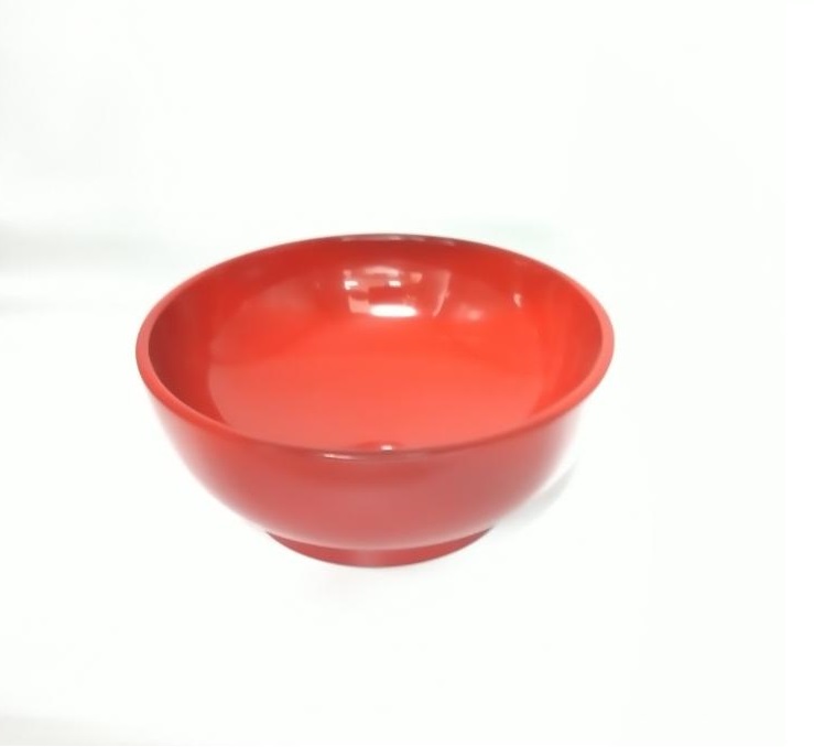 川連漆器　麺鉢　朱[C9-5902]