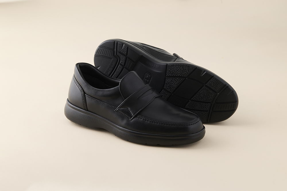 AKIO GOLF 2235 4E BL(クロ) ソフトシープ使用 25.0cm 黒 靴 シューズ ゴルフ メンズ 本革 革靴 紳士靴 【(株)アキオ製靴】[Q9-15904-3]