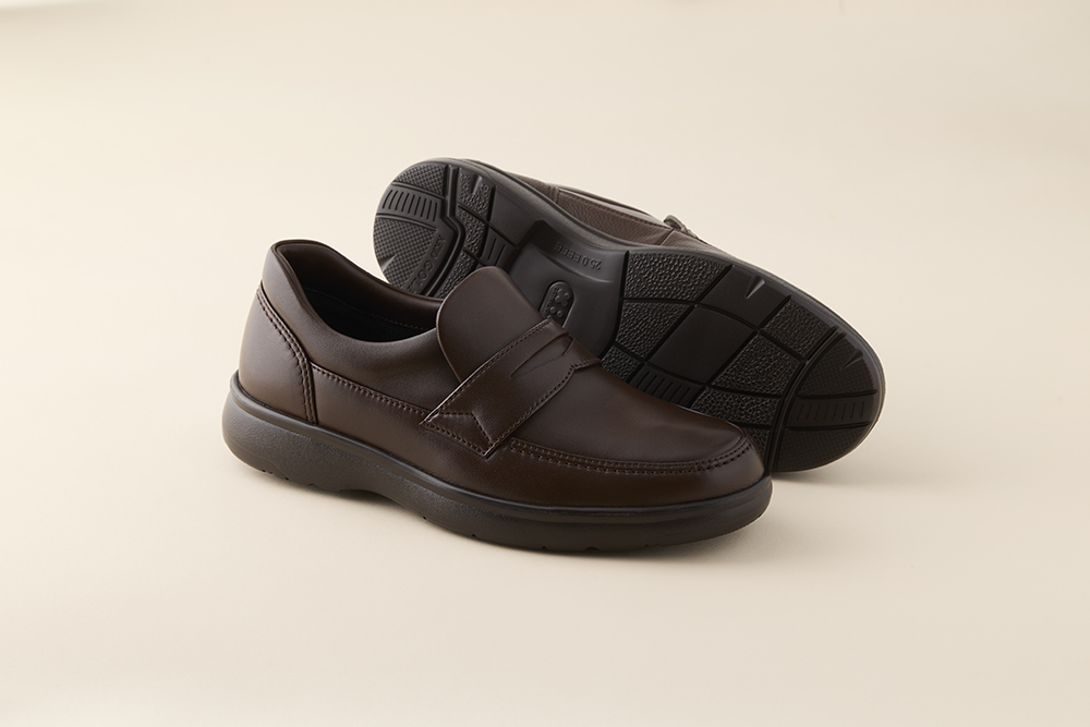 AKIO GOLF 2235 4E DR(Dブラウン) ソフトシープ使用 26.5cm 茶 靴 シューズ ゴルフ メンズ 本革 革靴 紳士靴 【(株)アキオ製靴】[Q9-15905-6]