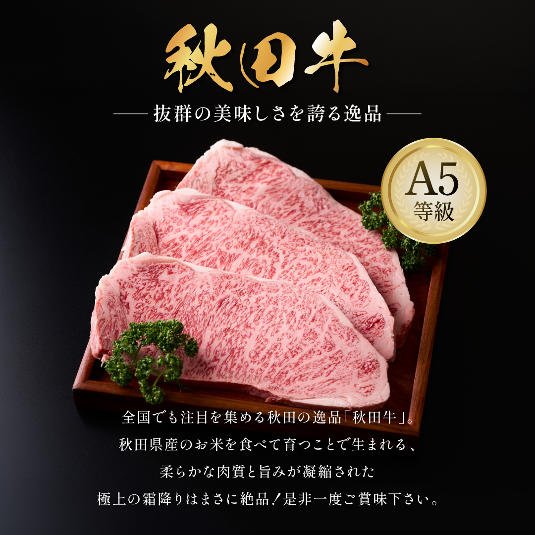 秋田牛 A5ランク サーロインステーキ 200g 【肉の高長】[B2-1602]