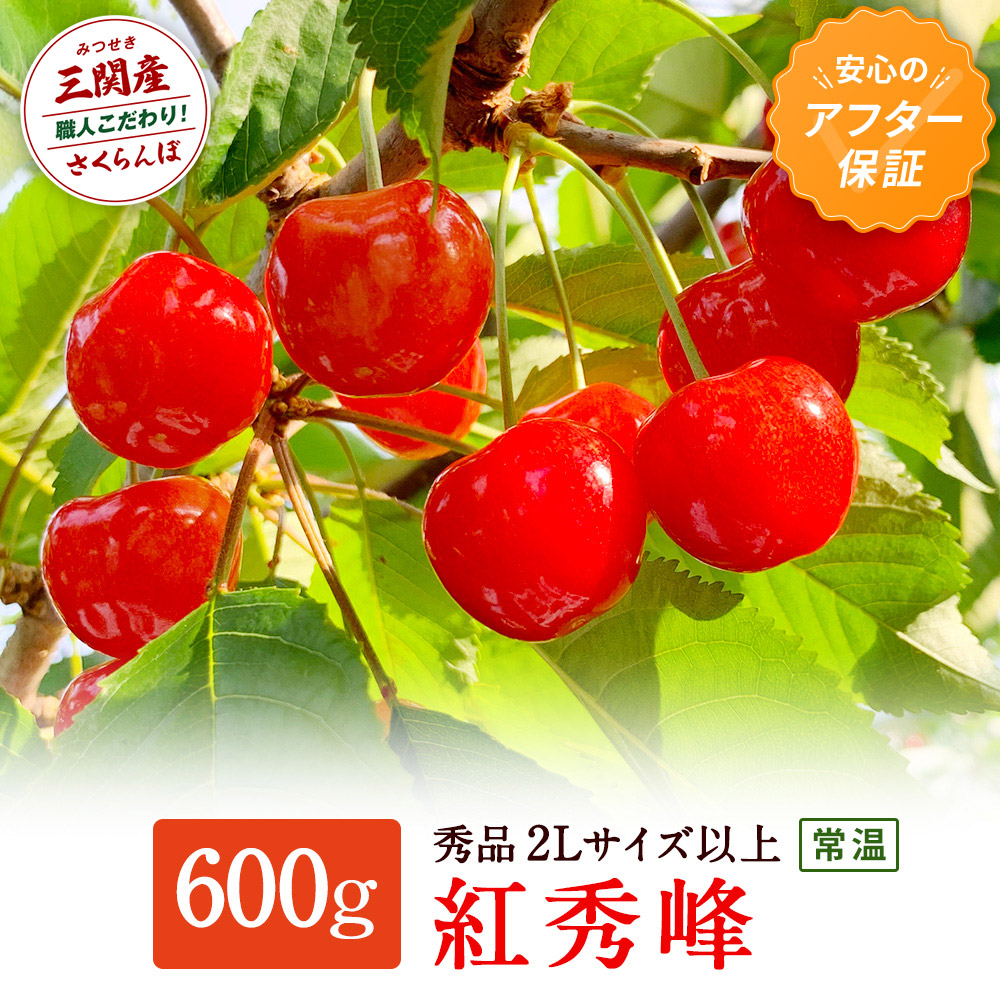 ＼朝採れ 産地直送／ R8年度産 紅秀峰 秀品 2L 600g 市場価値の高い 三関産 さくらんぼ こだわりの【常温】でお届け フルーツ 果物 お取り寄せ 秋田 湯沢市 期間限定 サクランボ 数量限定  【奥山果樹園】[H7801]