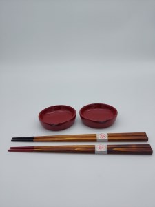 箸置付豆皿と箸セット[H5703]