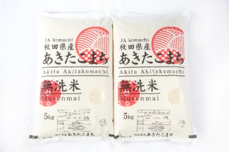 秋田県産あきたこまち（無洗米）５kg×２袋[B4-2501]