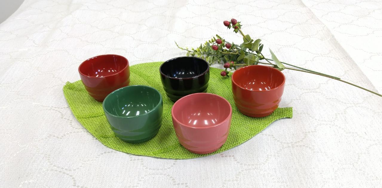 川連漆器 フリーカップ・5色組【井上漆器店】[N4-5901]