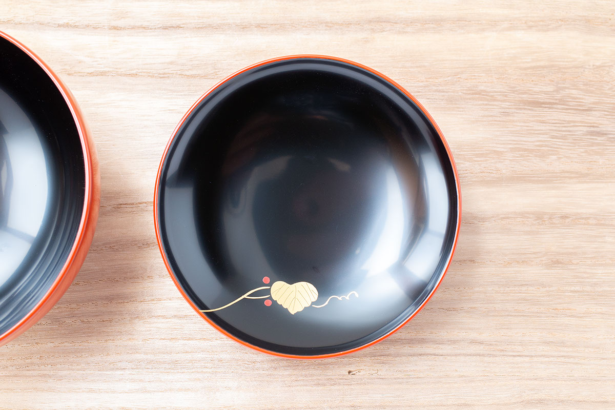 吸物椀  ( 蔦 ) 洗朱 《 川連漆器 》/ お椀 蓋付 赤【佐藤善六漆器店】[H6-9202]