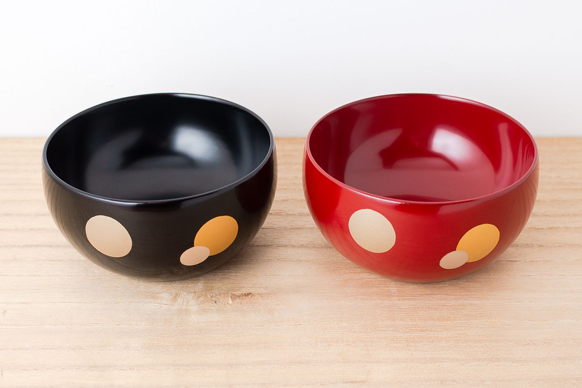 ふるさと納税 湯沢市 夫婦 小鉢 (水玉)《 川連漆器 》/ 伝統的工芸品[B6-9202] 夫婦 小鉢 (水玉)《 川連漆器 》⁄ 伝統的工芸品佐藤善六漆器店[B6