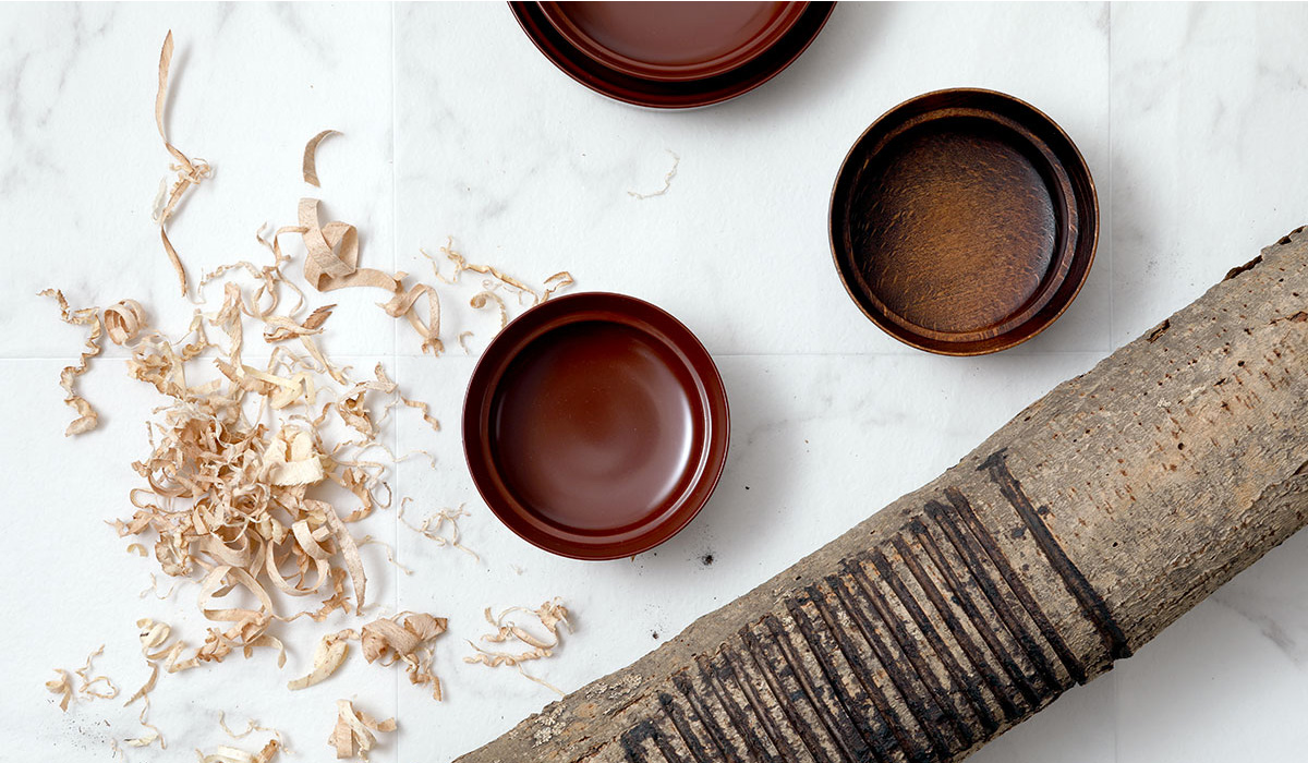 aeru 川連漆器のこぼしにくい器 深皿 べんがら【(株)和える】[N5-15601]