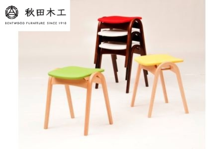 【秋田木工】スツール「No.202」【不変の美しさと機能性】【秋田木工】[E7402]