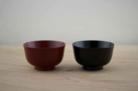川連漆器 夫婦小町椀【寿次郎漆工芸】[H6002]