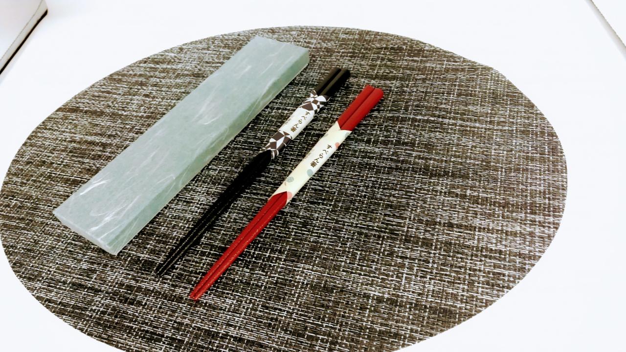 川連漆器 夫婦乾漆箸 ２膳１組【井上漆器店】[B5903]