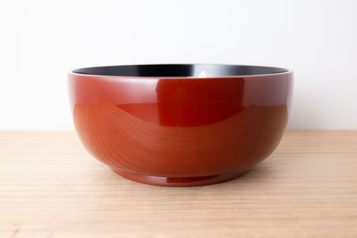 六寸 深鉢 ( 鉄仙 ) 《 川連漆器 》 / 伝統的工芸品【佐藤善六漆器店】[C9201]