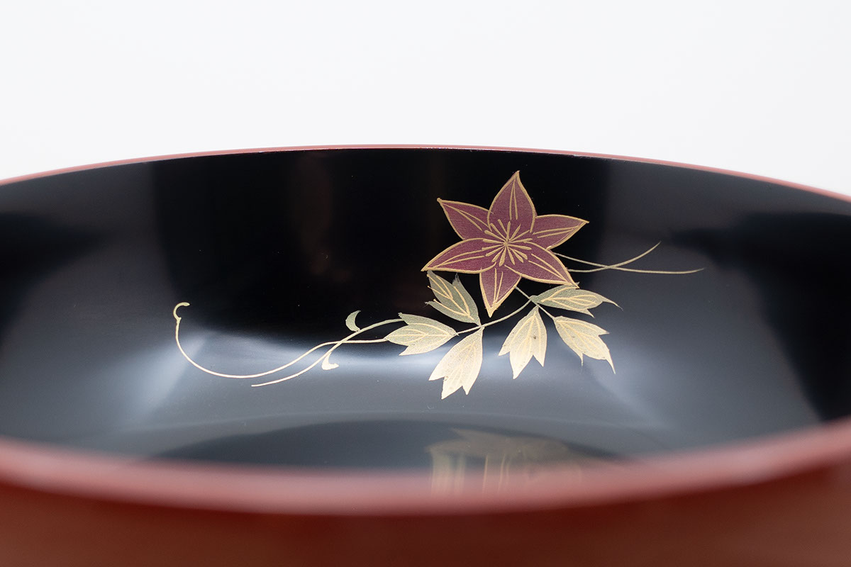 六寸 深鉢 ( 鉄仙 ) 《 川連漆器 》 / 伝統的工芸品【佐藤善六漆器店】[C9201]