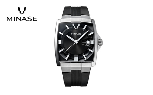 MINASE時計 HORIZON ラバーベルトタイプ（VM12-RBKNBK-SSD）【協和精工株式会社】[F11910]