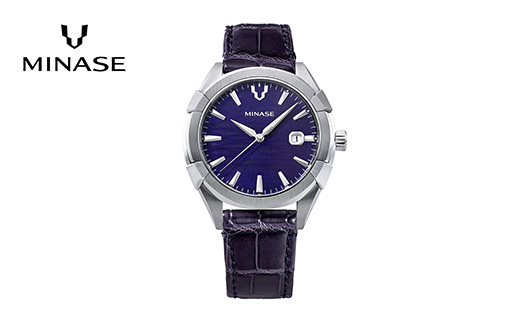MINASE時計 Uruga42 クロコベルトタイプ（UG03-LDNNBL-SSD）【協和精工株式会社】[F11932]