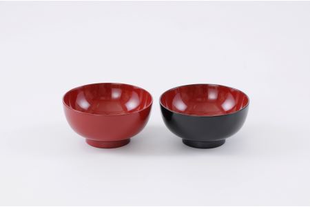 川連漆器 夫婦汁椀【山田漆器店】[B3-5601]