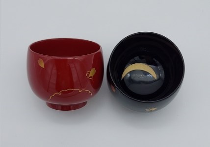 ぐいのみ雪月花ペア【丸利漆工所】[B6-5701]