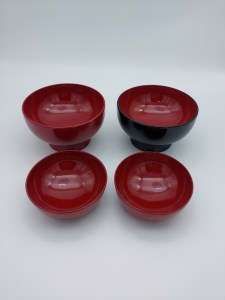 うどん椀と小鉢セット【丸利漆工所】[D5-5701]