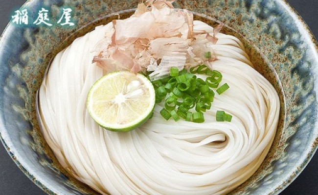 稲庭屋いなにわうどん 1人前×20袋　めんつゆ付 ふるさと納税 秋田県 稲庭うどん めんつゆ【（有）稲庭屋】[B5-0601]