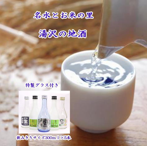 美酒爛漫五撰（特製グラス付）【小川忠太郎商店】[B1-5208]