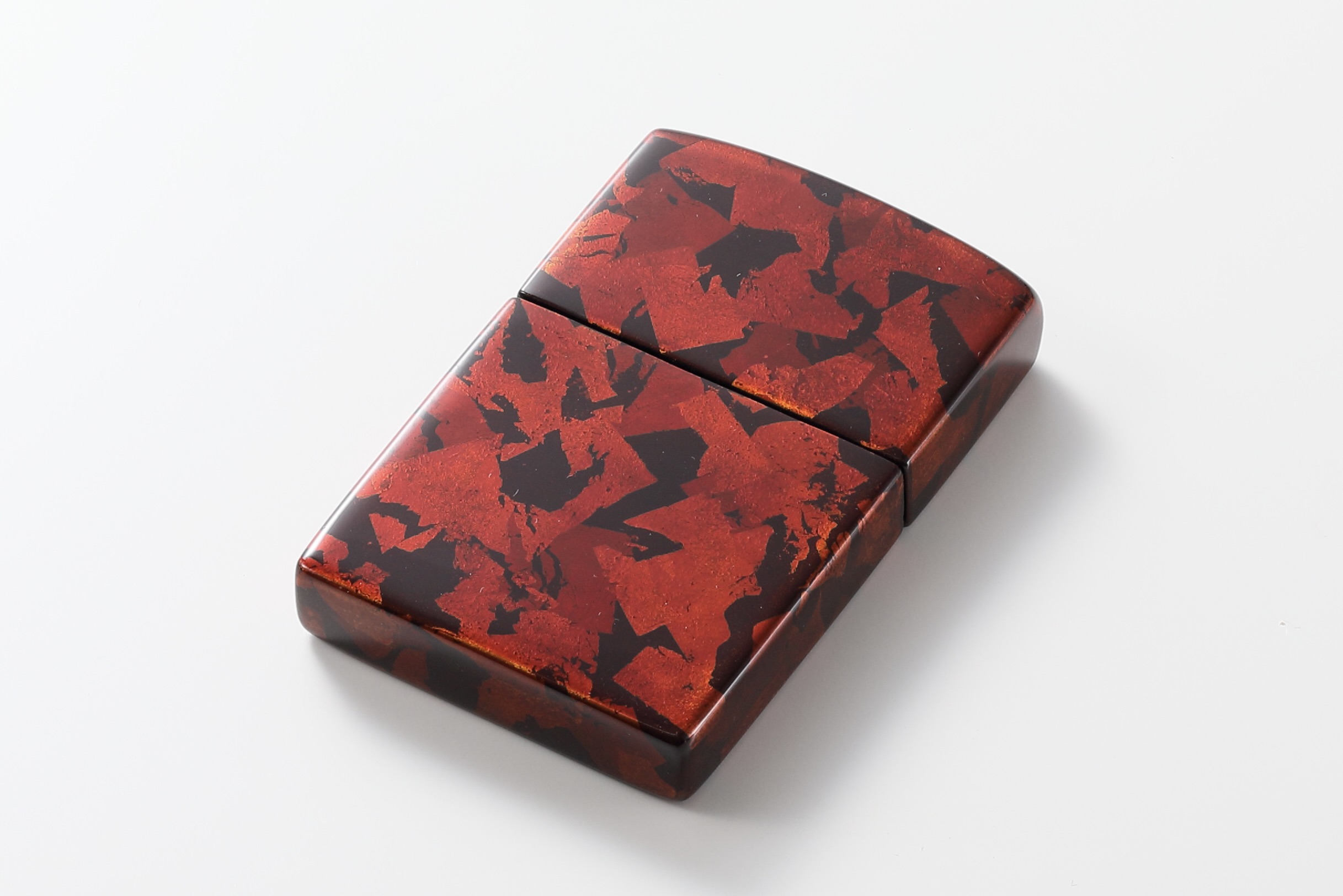 川連漆器 琥珀塗カードケース【漆工房 攝津】[O6301]